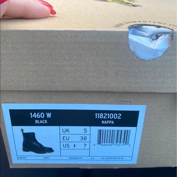 Dr Martens 1460 W Nappa Leather Black - Picture 2 of 5